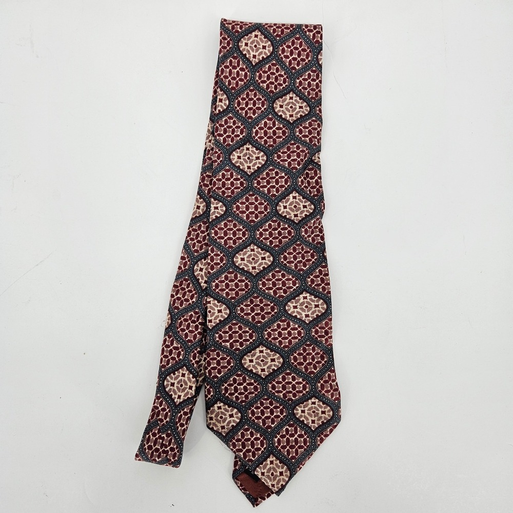 Christian Dior Monsieur Tie Mens Geometric All Over Print Vintage